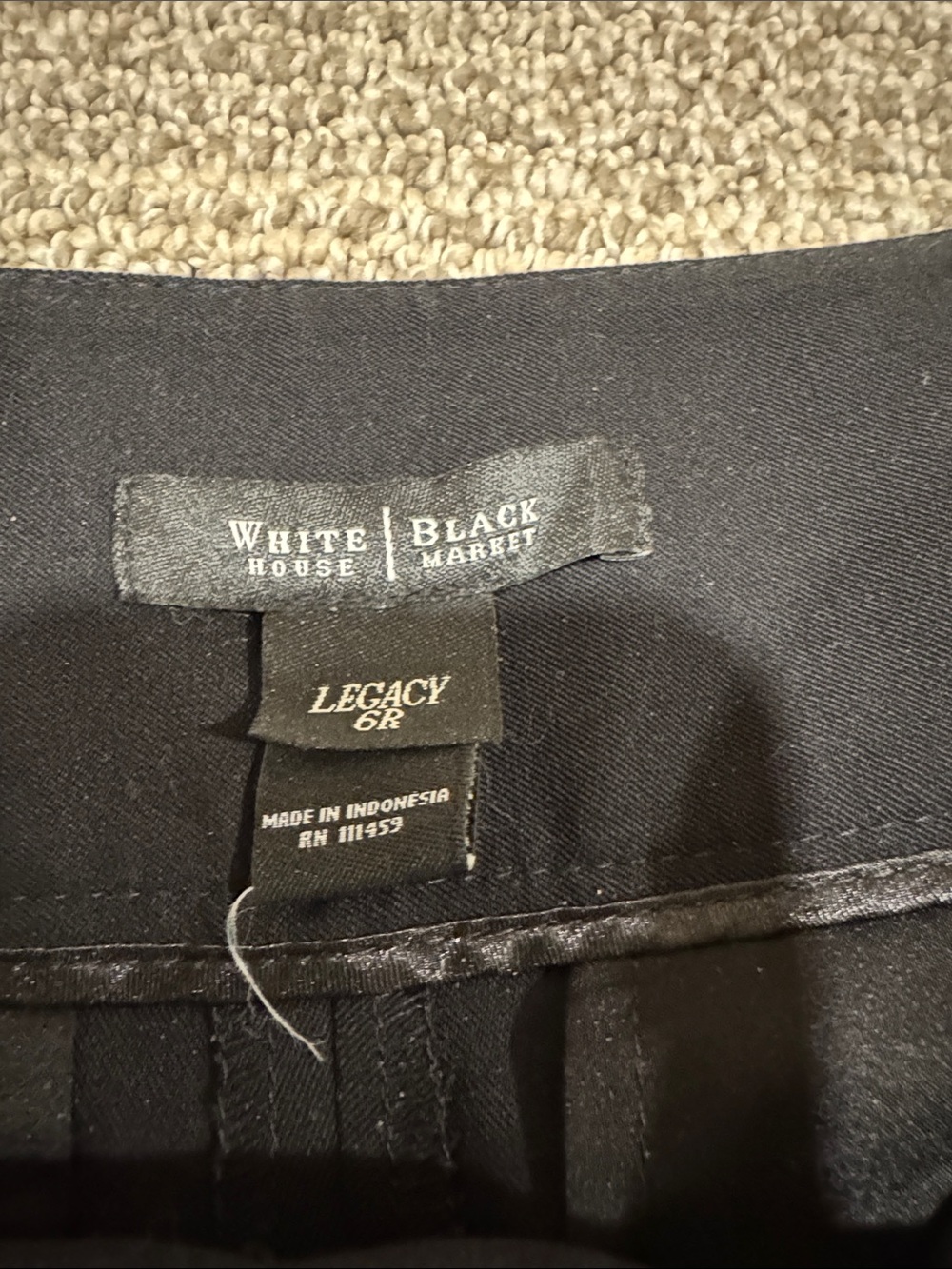 White House Black Market Black Wide-Leg Trousers - Picture 2 of 7